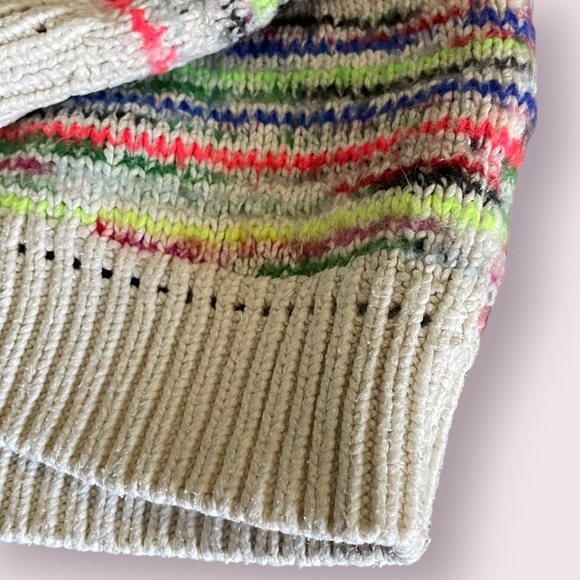 COACH Summer Stripes Soft Wool Mohair Blend Crew Neck Sweater Size‎ Small/Medium - Picture 5 of 7